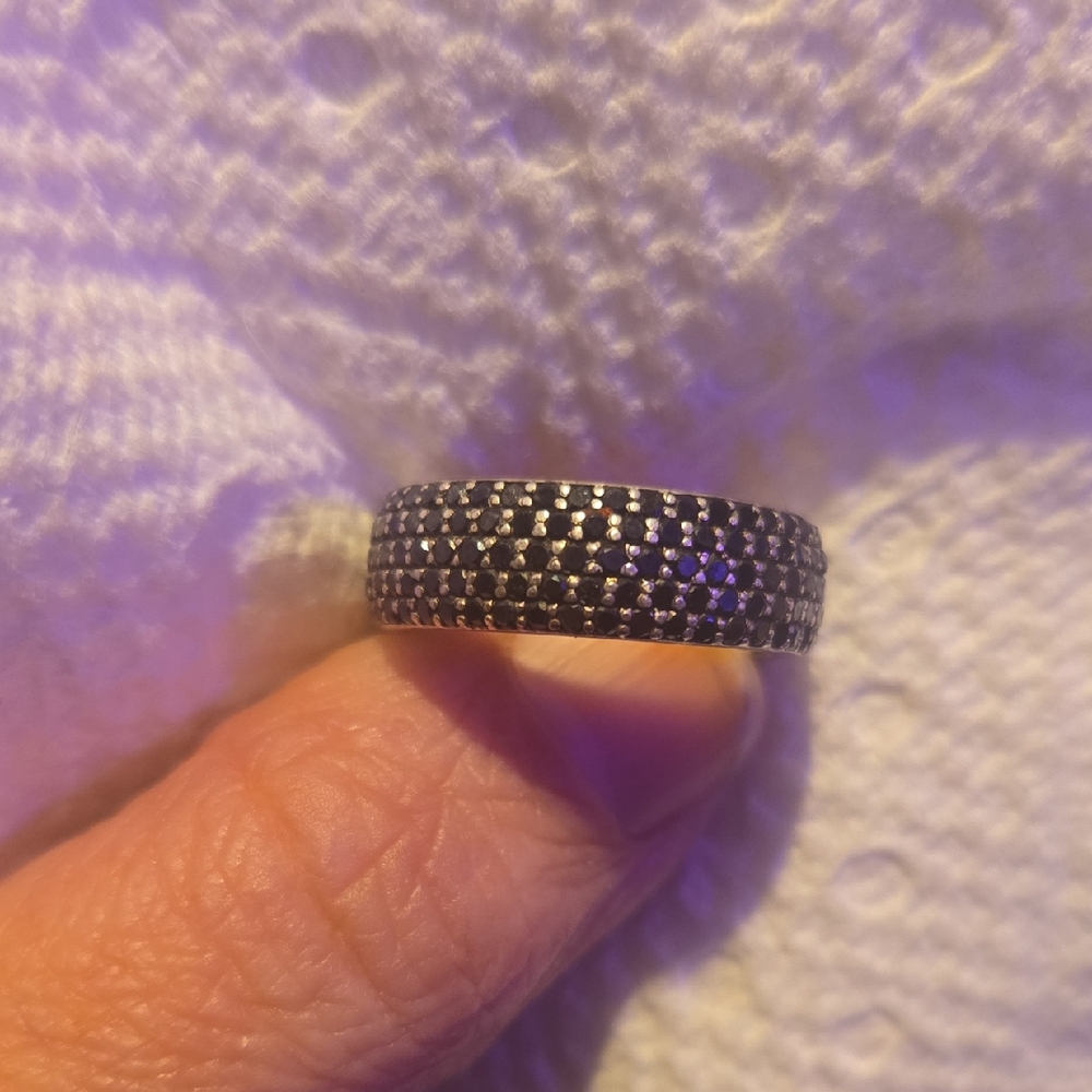 Sundance Catalog 14k Black Pave Diamond Ring